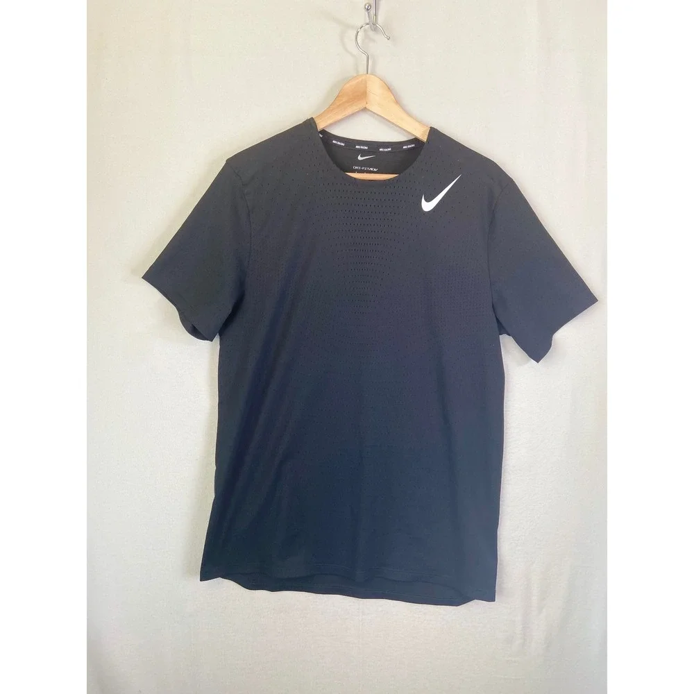 Nike AeroSwift Dri-Fit ADV Top Men's Small Balck Short Sleeve Running Shirt